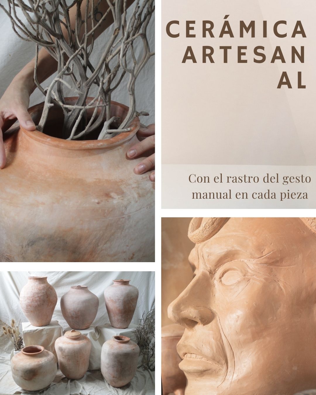 Linea de Jarrones, Tinajas y Vasijas de cerámica artesanal de barro